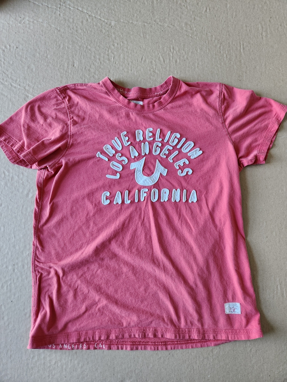 Y2K True Religion Pink Logo T‑Shirt